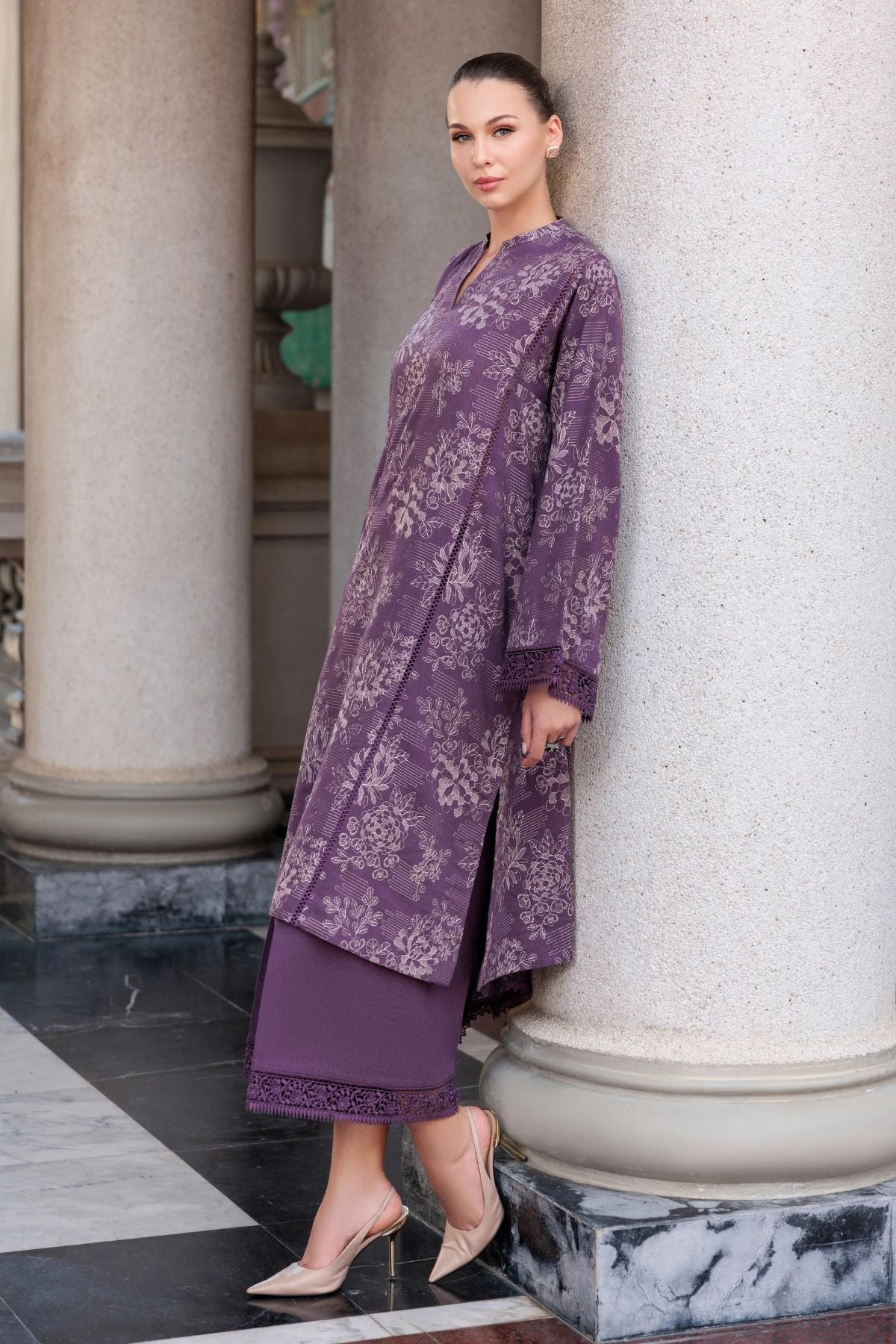 Bareeze 3PC Embroidered Karandi Suit with Embroidered Karandi Shwal -BS2309