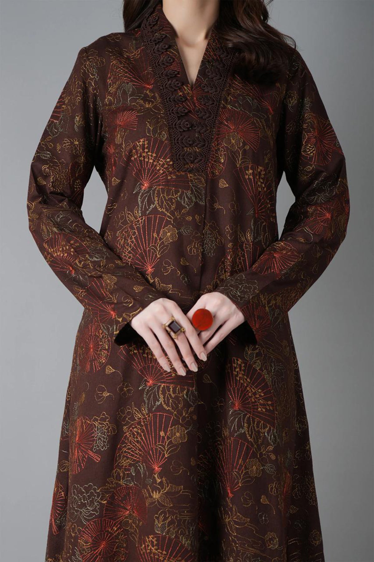 Bareeze 3PC Embroidered Dhanak Suit with Embroidered Shwal -BS2090