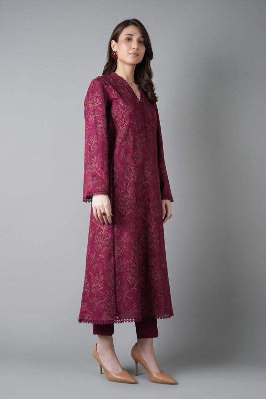 Bareeze 3PC Embroidered karandi Suit with Embroidered Shwal -BS2087