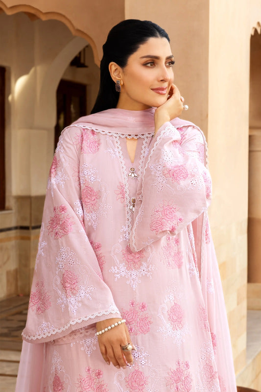 Bareeze 3PC Embroidered Lawn Suit with Embroidered chiffon Dupatta -BS2262