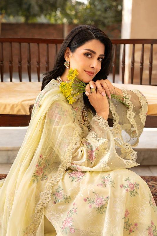 Bareeze 3PC Embroidered Lawn Suit with Embroidered chiffon Dupatta -BS2264