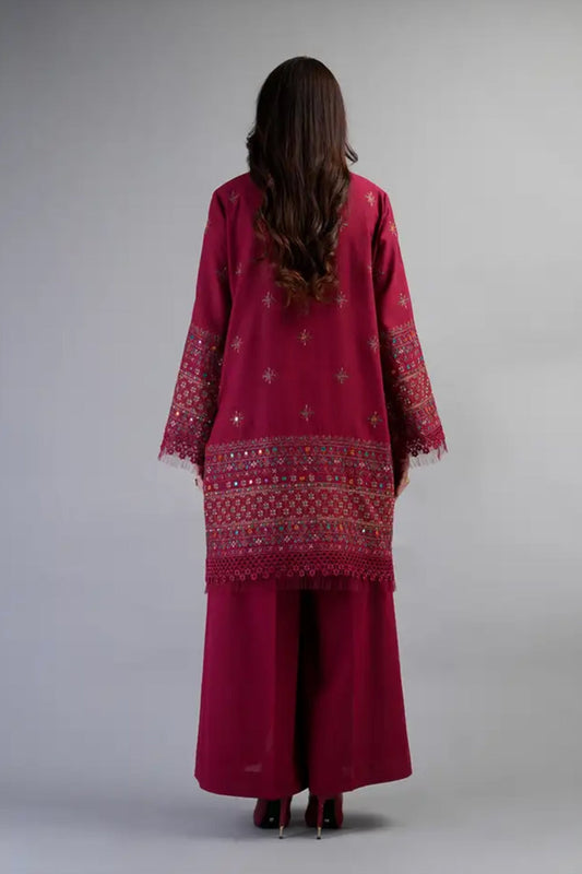 Bareeze Embroidered Lawn 3pc with Embroidered Crinkle Chiffon Dupatta- BS2025