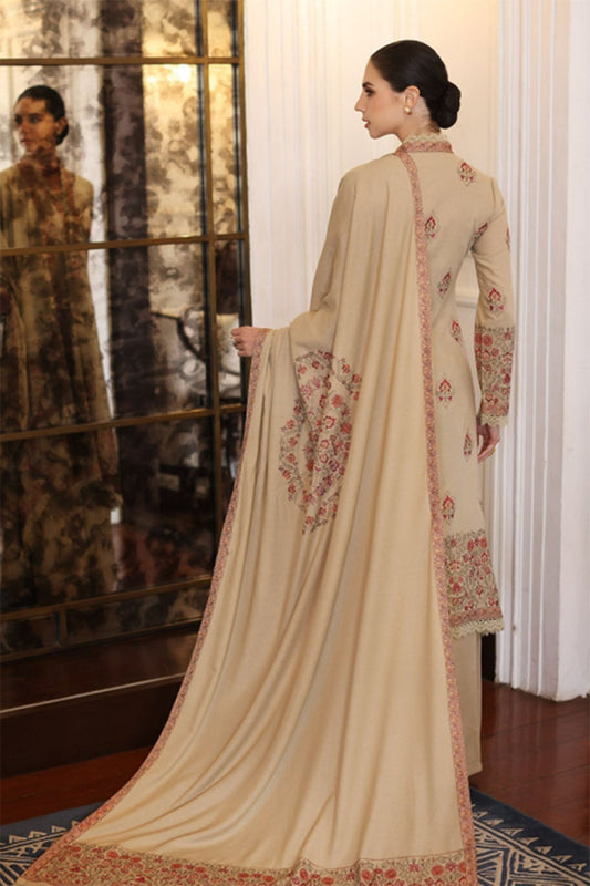 Bareeze 3PC Embroidered Dhanak Suit with Heavy Embroidered Shawal -BS1941