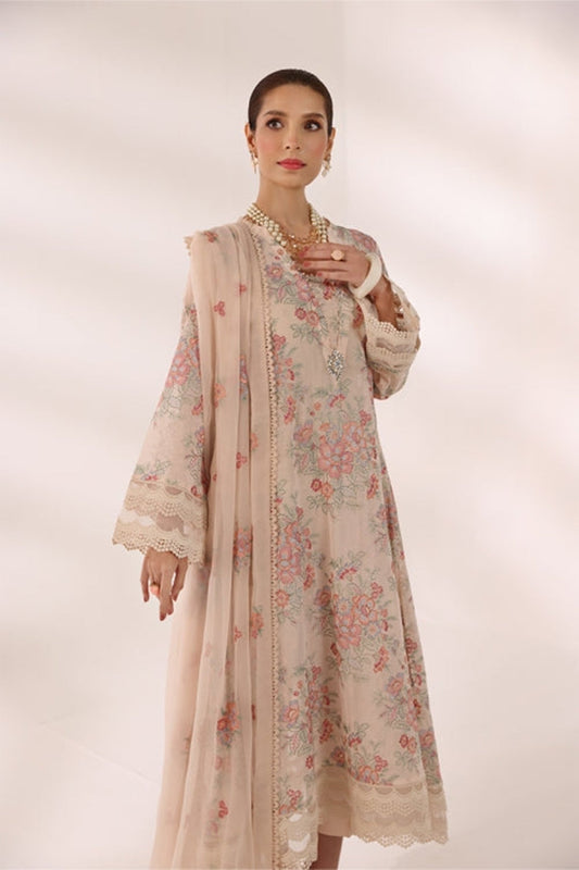 Bareeze Embroidered Lawn 3pc with Embroidered Chiffon Dupatta- BS1991