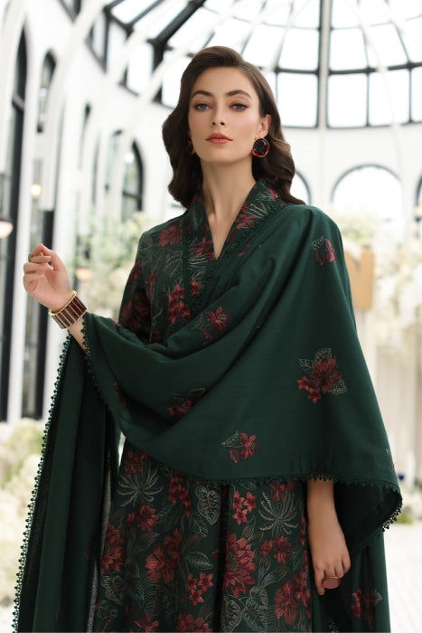 Bareeze 3PC Embroidered Dhanak Suit with Heavy Embroidered Shawal -BS1967