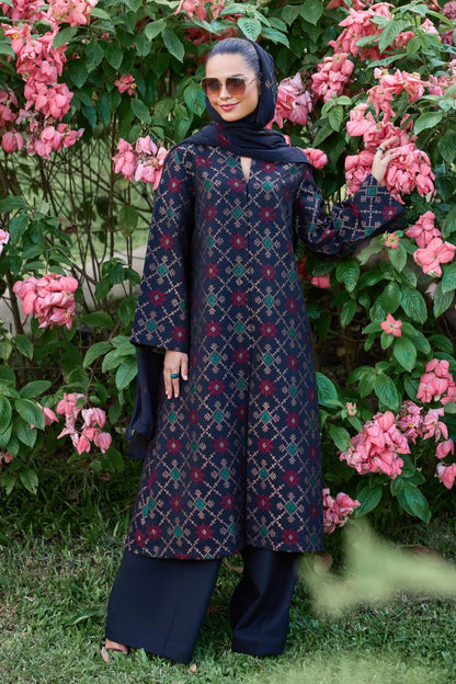 Bareeze 3PC Embroidered Karandi Suit with Embroidered Karandi Shwal -BS2303