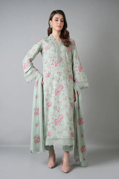 Bareeze 3PC Embroidered Lawn Suit with Embroidered Crinkle Dupatta -BS2284