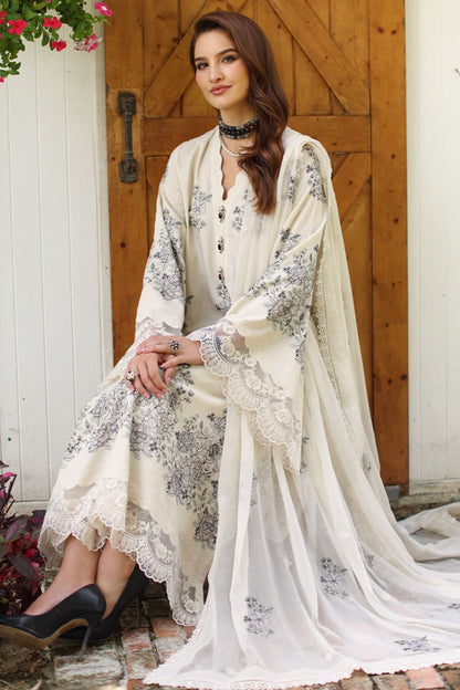 Bareeze 3PC Embroidered Karandi Suit with Embroidered Karandi Shwal - BS2317