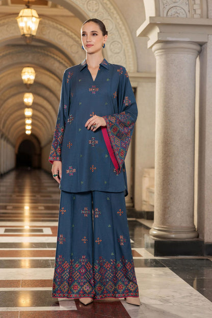 Bareeze 3PC Embroidered Karandi Suit with Embroidered Karandi Shwal -BS2305
