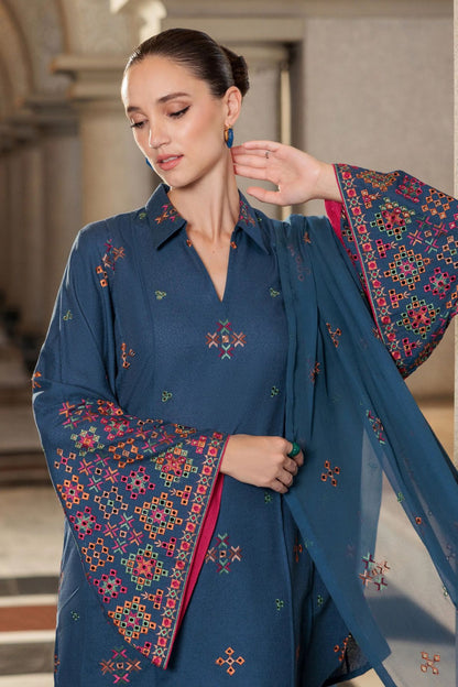 Bareeze 3PC Embroidered Karandi Suit with Embroidered Karandi Shwal -BS2305
