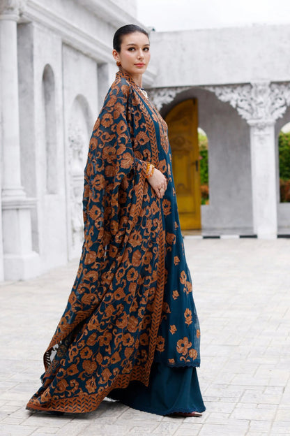 Bareeze 3PC Embroidered Karandi Suit with Embroidered Karandi Shwal - BS2315