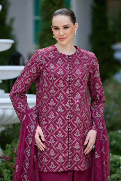 Bareeze 3PC Embroidered Karandi Suit with Embroidered Karandi Shwal -BS2302