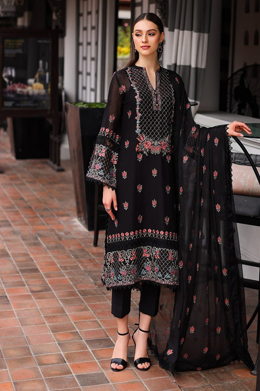 Bareeze Embroidered Lawn 3pc with Bamber Chiffon dupatta- BS1702