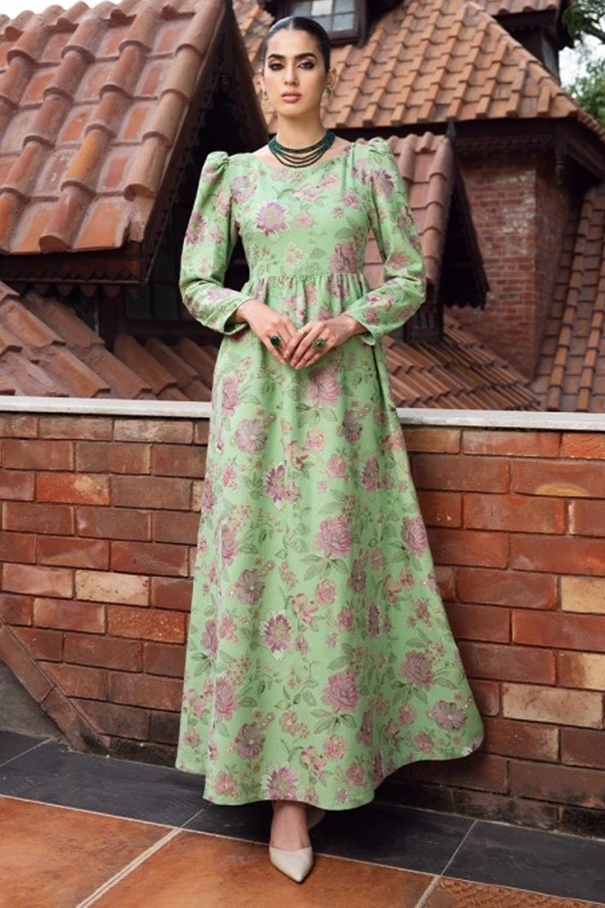 Bareeze Embroidered Lawn 3Pc with Embroidered Dupata- BS1675