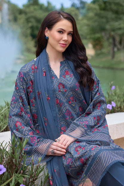 Bareeze 3PC Embroidered Karandi Suit with Embroidered Karandi Shwal -BS2307