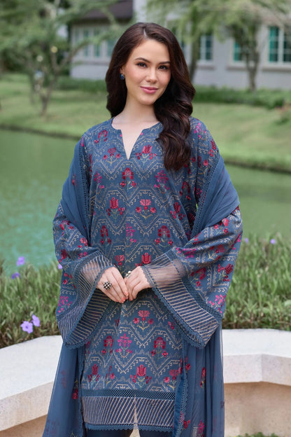 Bareeze 3PC Embroidered Karandi Suit with Embroidered Karandi Shwal -BS2307