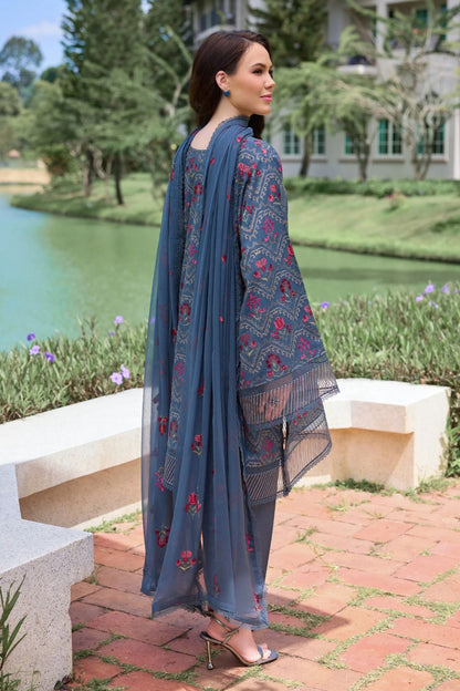 Bareeze 3PC Embroidered Karandi Suit with Embroidered Karandi Shwal -BS2307