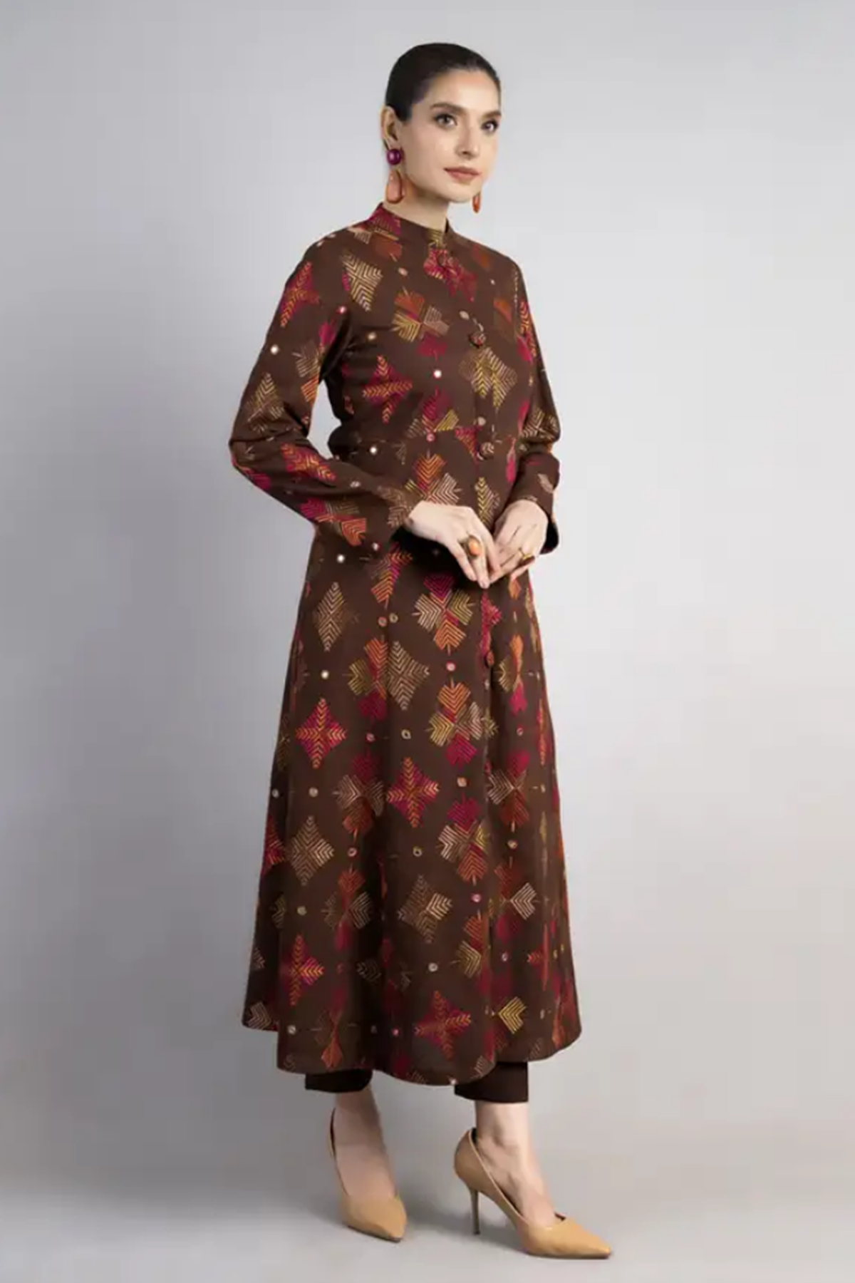 Bareeze Embroidered Dhanak 3pc with Embroidered Shawal- BS2151