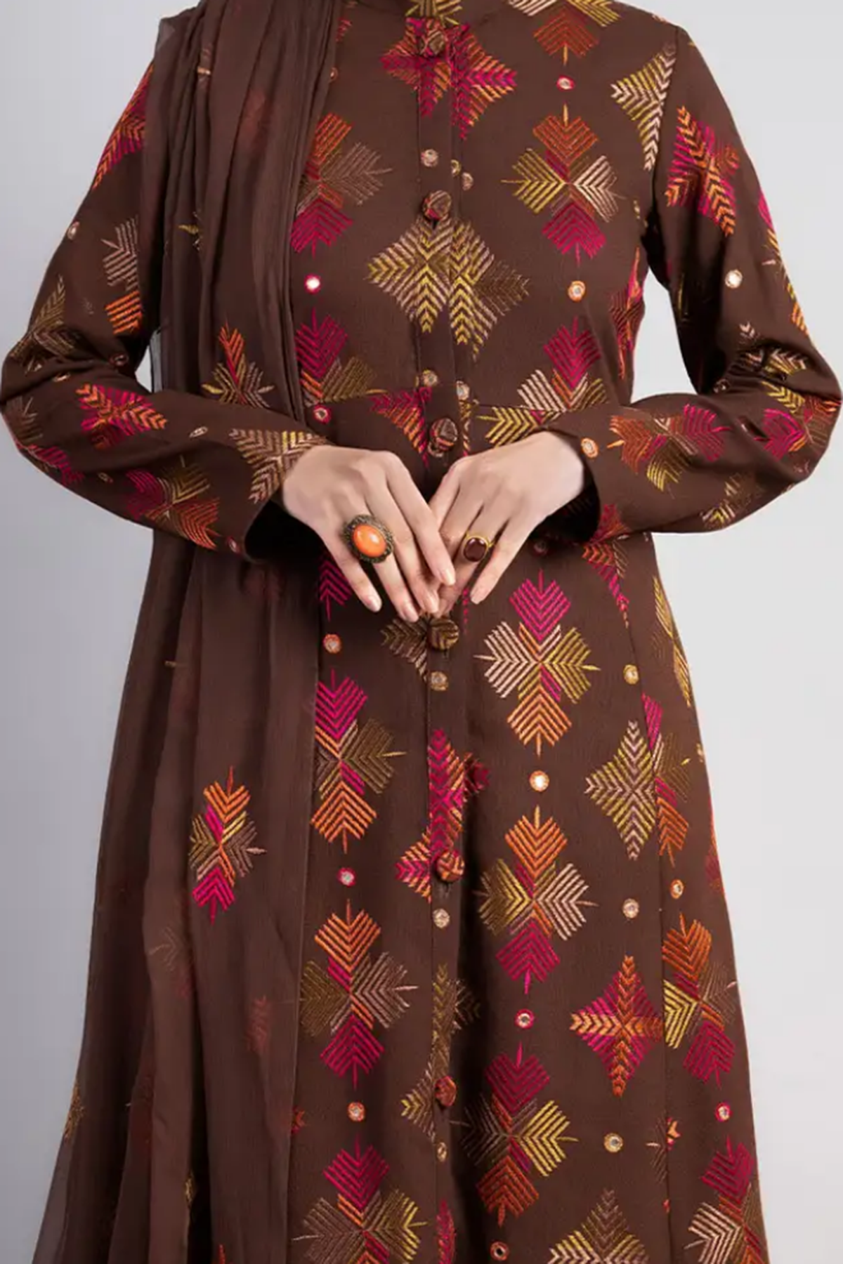 Bareeze Embroidered Dhanak 3pc with Embroidered Shawal- BS2151