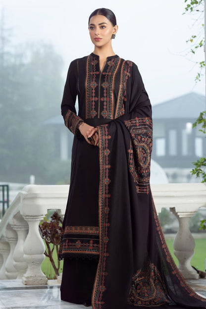 Bareeze 3PC Embroidered Dhanak Suit with Heavy Embroidered Shawal -BS102182