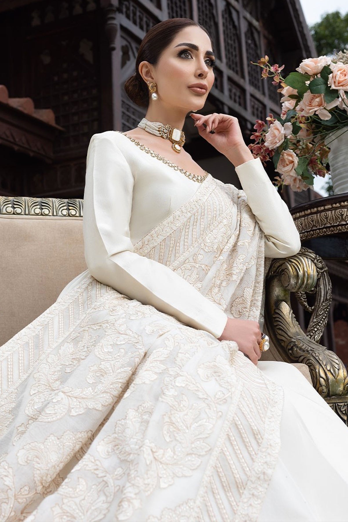Bareeze 3PC Suit with Embroidered Slub Net Shwal -BS2314