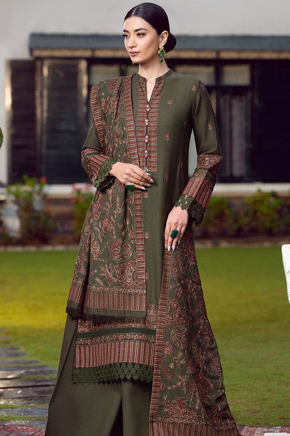 Bareeze 3PC Embroidered Dhanak Suit with Heavy Embroidered Shawal -GA102169