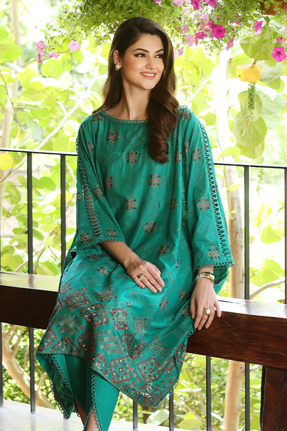 Bareeze Embroidered Lawn 3pc with Embroidered Crinkle Chiffon Dupatta - BS1871