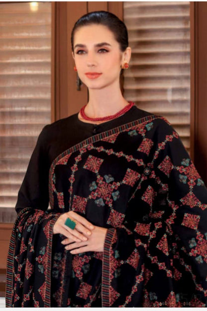 Bareeze 3PC Dhanak with Embroidered Shawl - BS1789