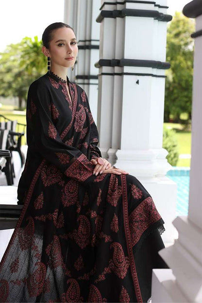 Bareeze 3PC Embroidered Dhanak Suit with Heavy Embroidered Shawal -BS1965