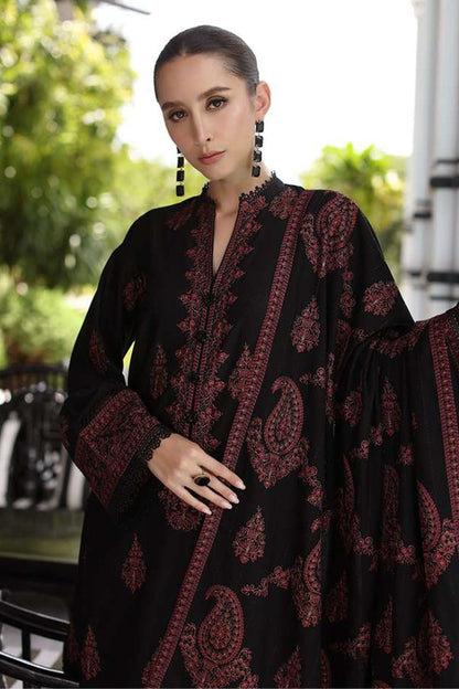 Bareeze 3PC Embroidered Dhanak Suit with Heavy Embroidered Shawal -BS1965