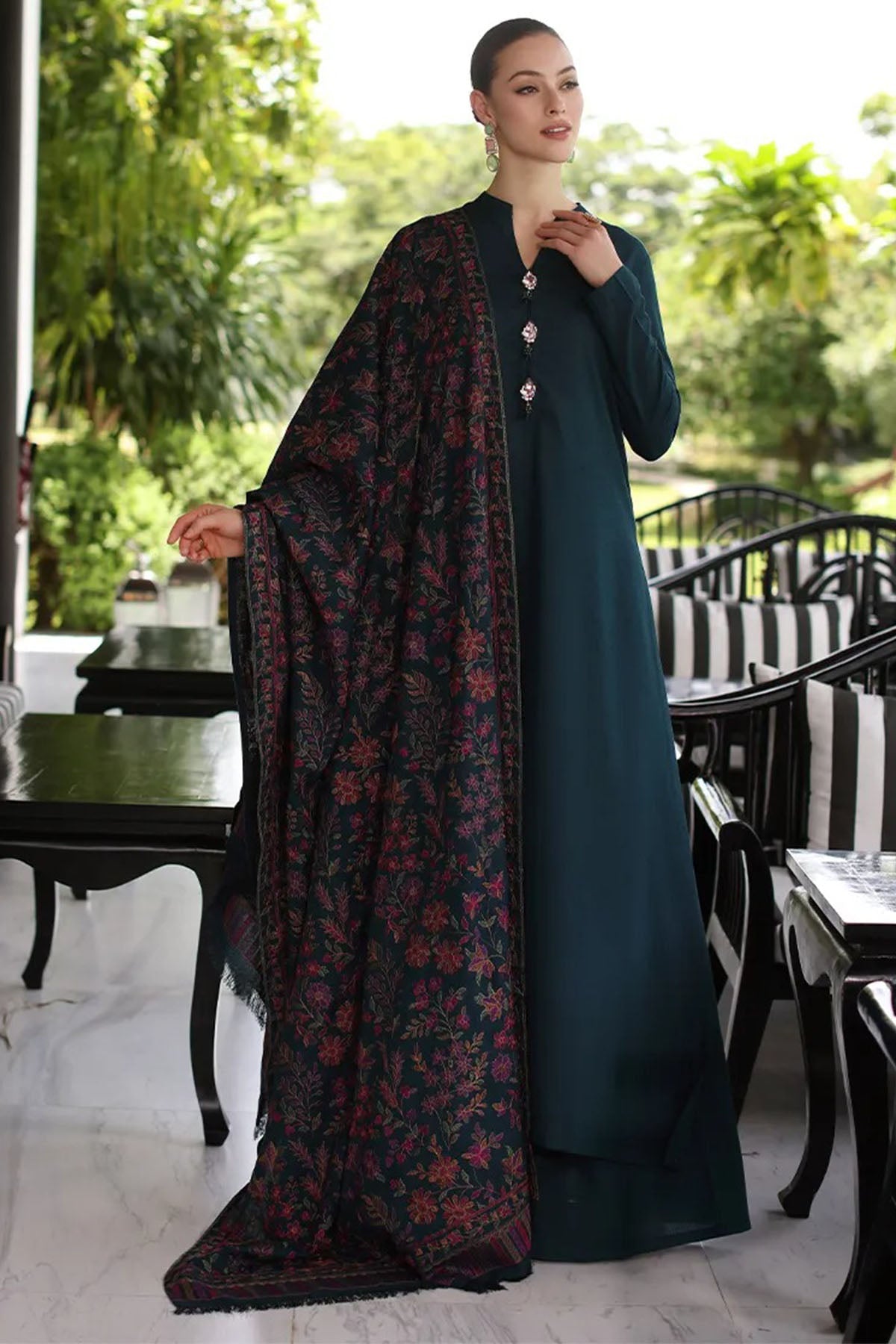 Bareeze 3PC Dhanak Suit with Heavy Embroidered Shawal -BS1983