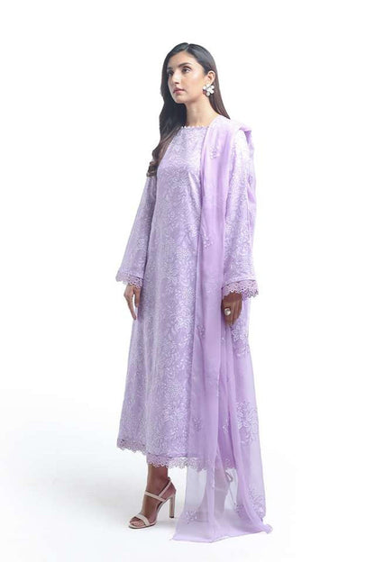 Bareeze Embroidered Lawn 3pc with Embroidered Chiffon Dupatta- BS1996