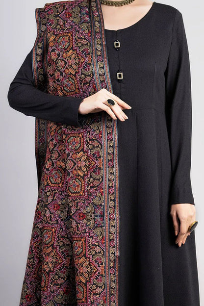 Bareeze 3PC Embroidered Dhanak Suit with Heavy Embroidered Shawal -BS2062