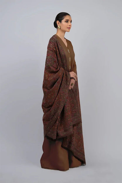 Bareeze 3PC  Dhanak Suit with Heavy Embroidered Shawal -BS2063