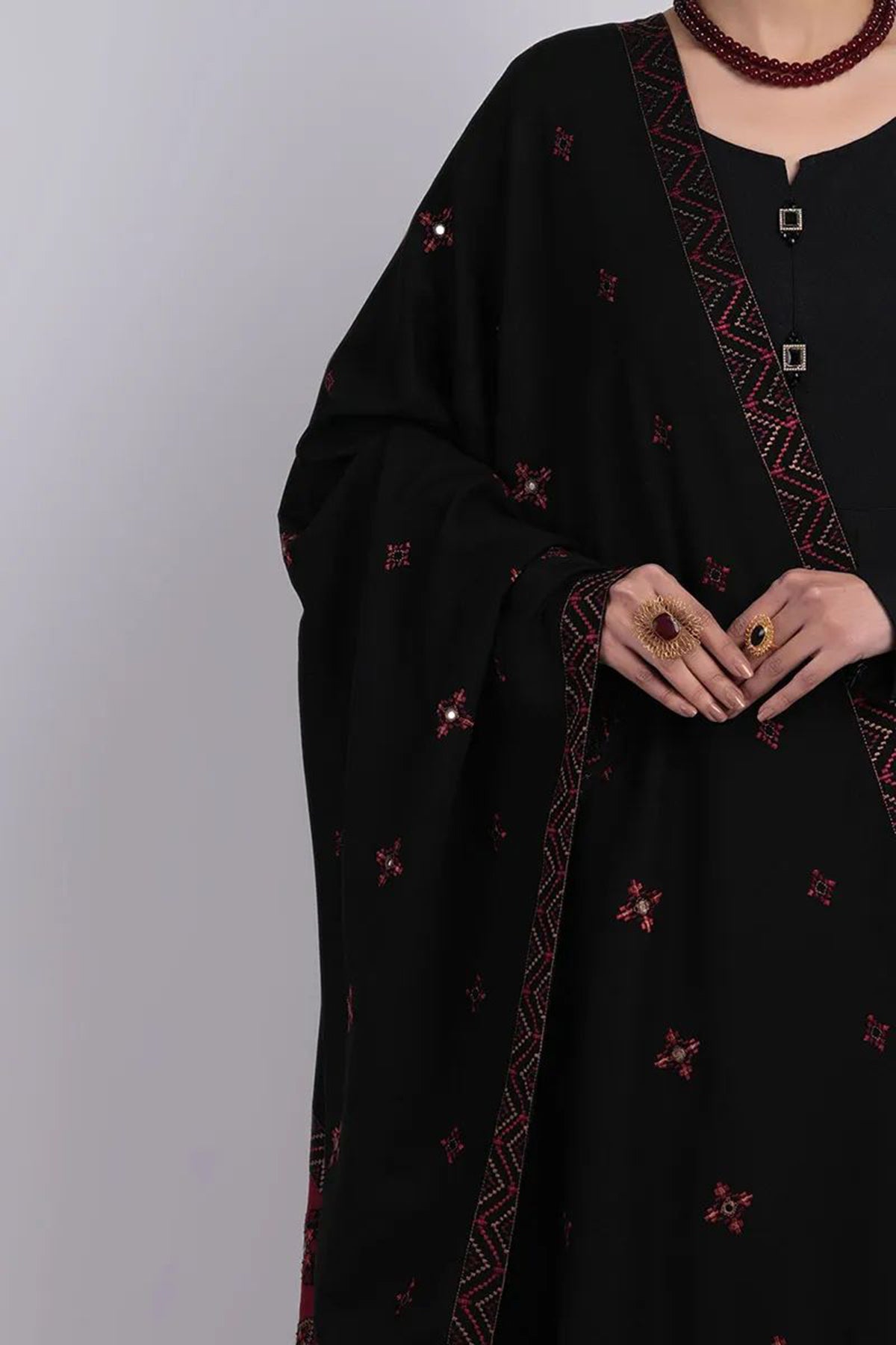 Bareeze 3PC Dhanak Suit with Heavy Embroidered Shawal -BS2060