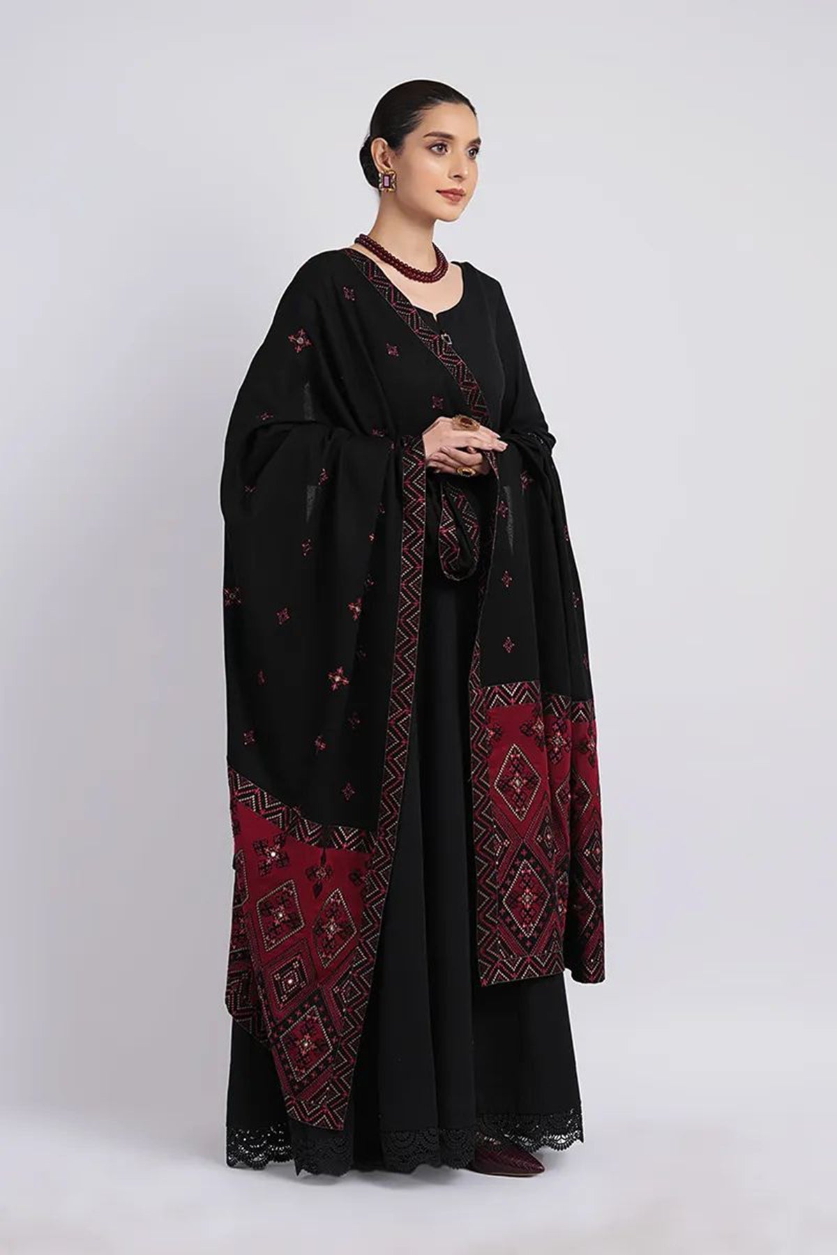 Bareeze 3PC Dhanak Suit with Heavy Embroidered Shawal -BS2060