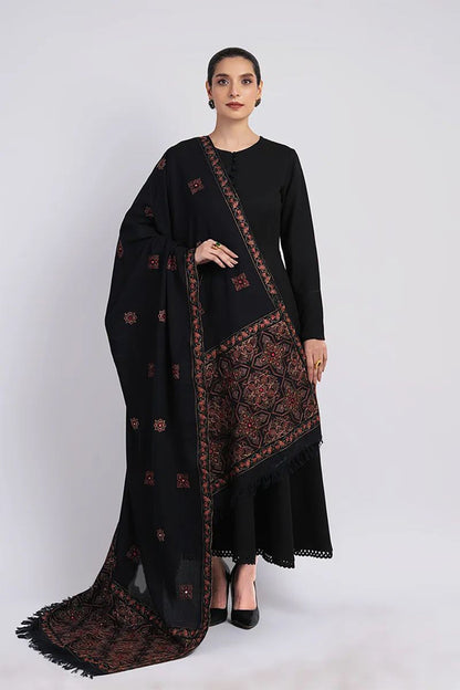 Bareeze 3PC Embroidered Dhanak Suit with Heavy Embroidered Shawal -BS2061