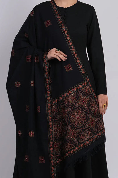 Bareeze 3PC Embroidered Dhanak Suit with Heavy Embroidered Shawal -BS2061