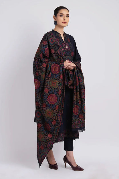 Bareeze 3PC Embroidered Dhanak Suit with Heavy Embroidered Shawal -BS2056