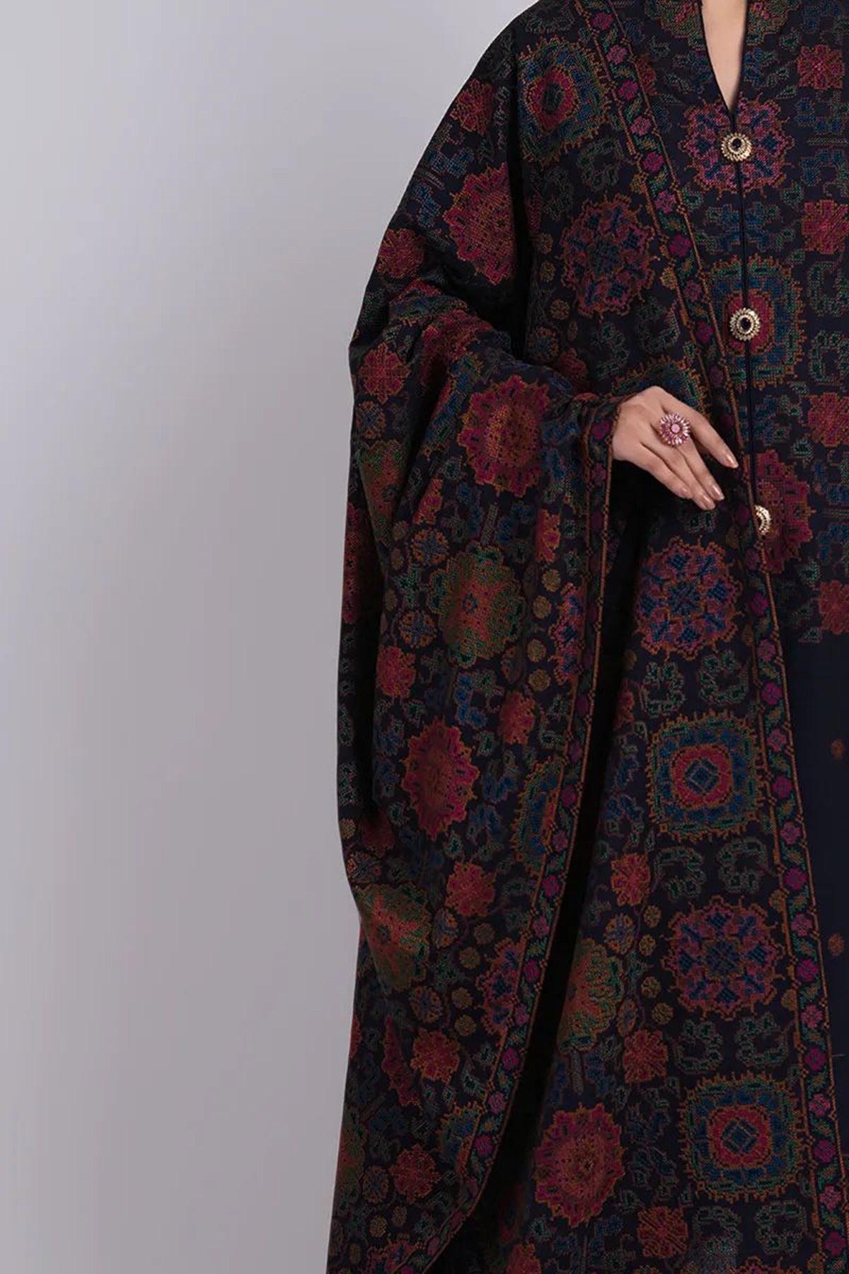 Bareeze 3PC Embroidered Dhanak Suit with Heavy Embroidered Shawal -BS2056