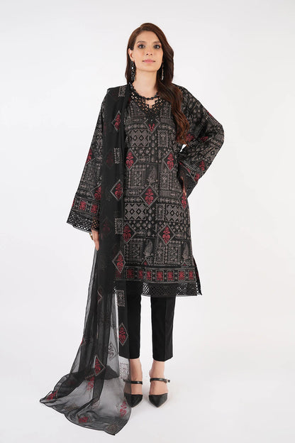 Bareeze 3PC Embroidered karandi Suit with Embroidered Shwal -BS2077