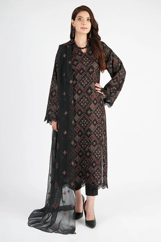 Bareeze 3PC Embroidered Dhanak Suit with Embroidered Shwal -BS2076