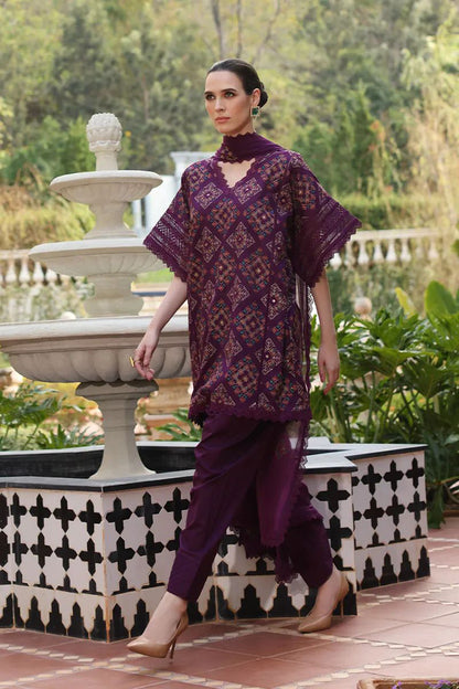 Bareeze 3PC Embroidered Dhanak Suit with Embroidered Shwal -BS2138