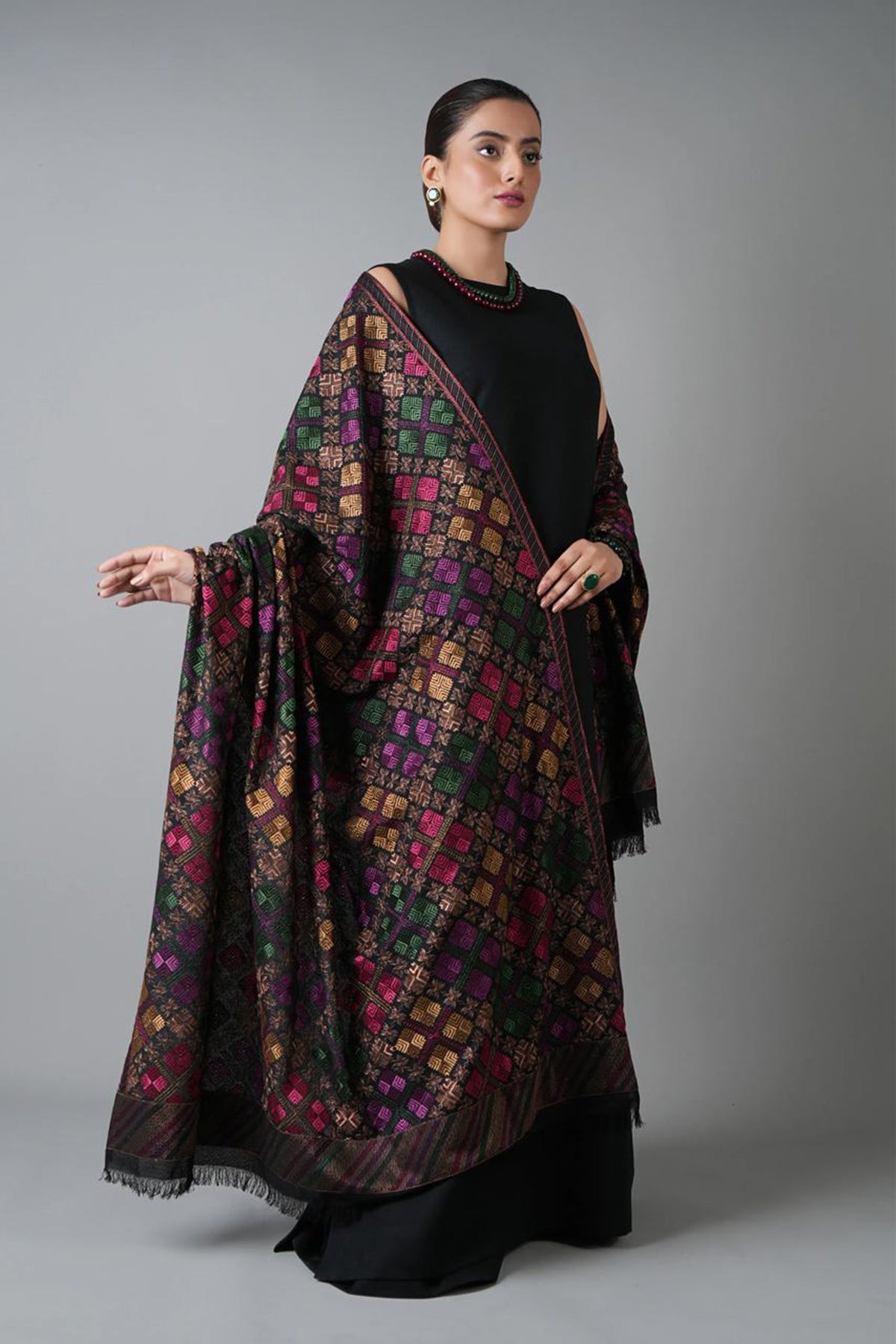 Bareeze 3PC Dhanak  Suit with Embroidered Shwal -BS2141