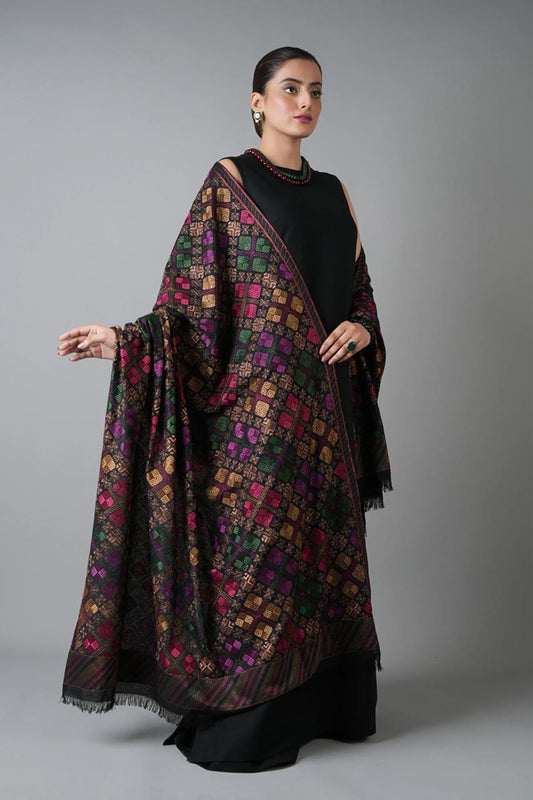 Bareeze 3PC Dhanak  Suit with Embroidered Shwal -BS2141