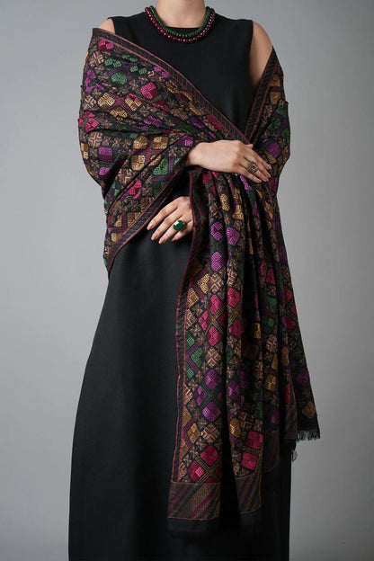 Bareeze 3PC Dhanak  Suit with Embroidered Shwal -BS2141