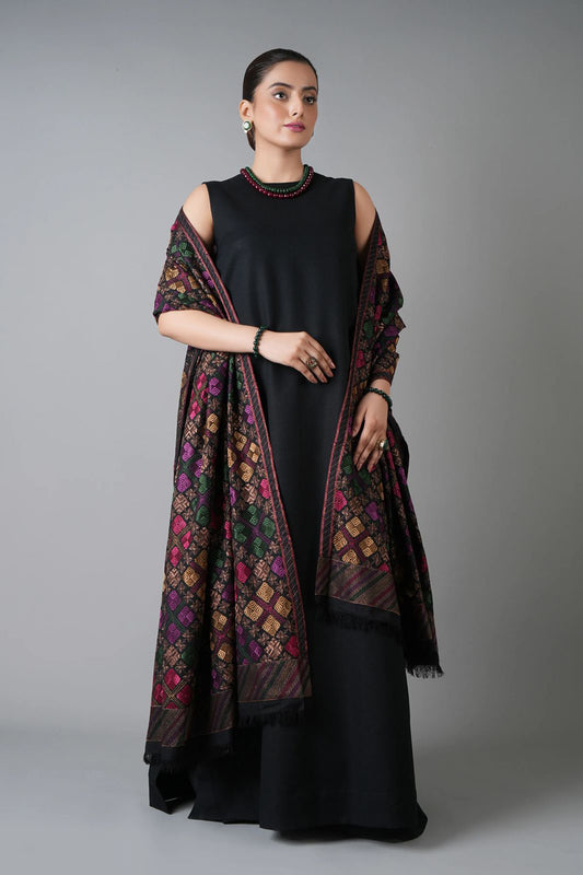 Bareeze 3PC Dhanak  Suit with Embroidered Shwal -BS2141