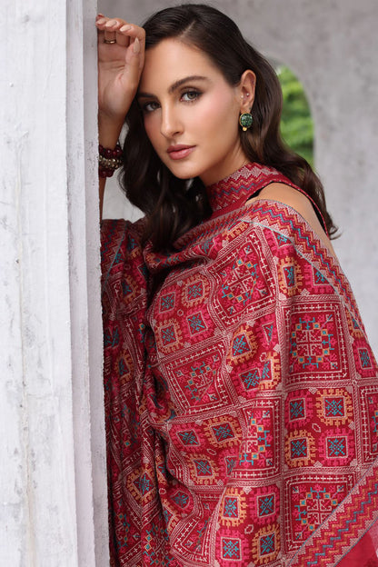 Bareeze 3PC Embroidered Dhanak Suit with Embroidered Shwal -BS2144