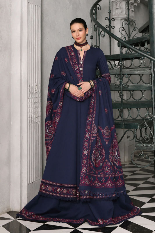 Bareeze 3PC Embroidered Dhanak Suit with Embroidered Shwal -BS2143