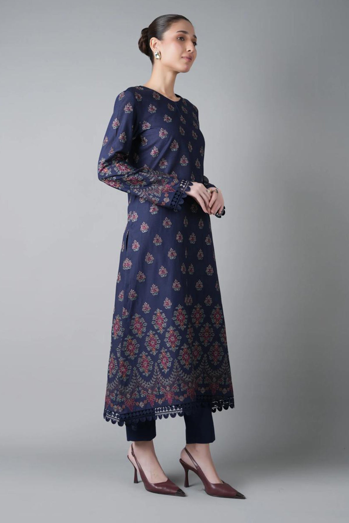 Bareeze 3PC Embroidered Dhanak Suit with Embroidered Shwal -BS2091